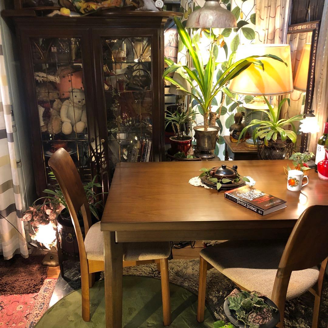 Sale ヴィンテージ ウォールナット　スクウェア　ダイニングテーブル