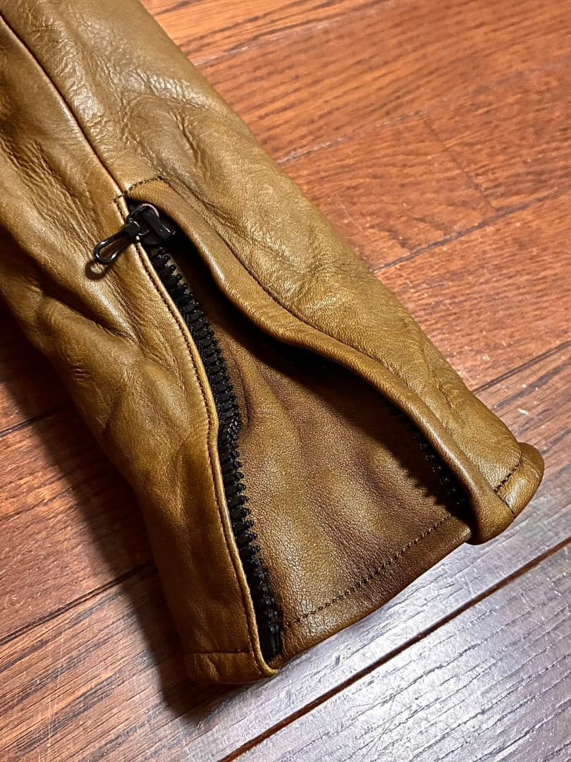 CIVILIZED レザージャケット カーキ リアルレザー 本革 1 S 超美品