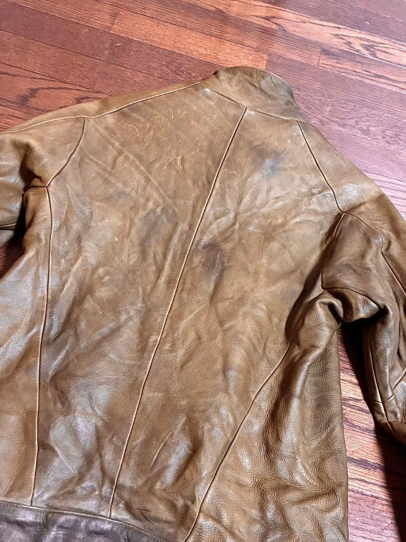 CIVILIZED レザージャケット カーキ リアルレザー 本革 1 S 超美品