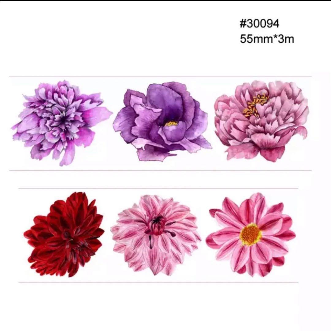 ▶︎import/海外マスキングテープ4本巻き売りセット/花/再入荷値下げ