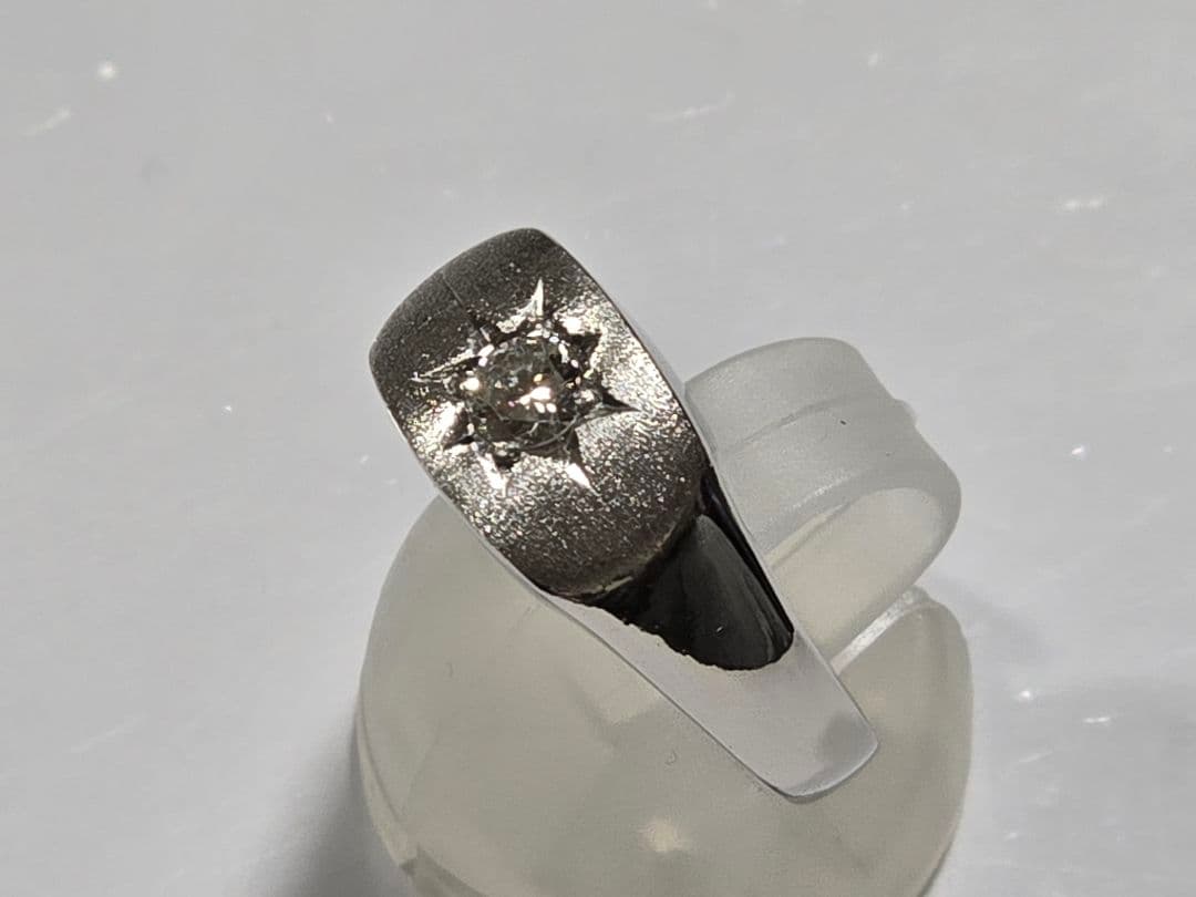 ムンバベダイヤ0.20ct プラチナPm900 印台 11.2g