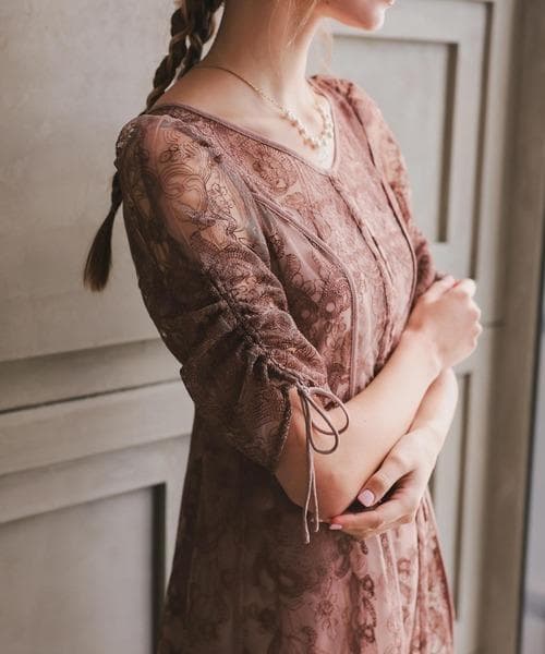 美品 Dorry Doll ドリードール エンブロイダリーレイヤードドレス S