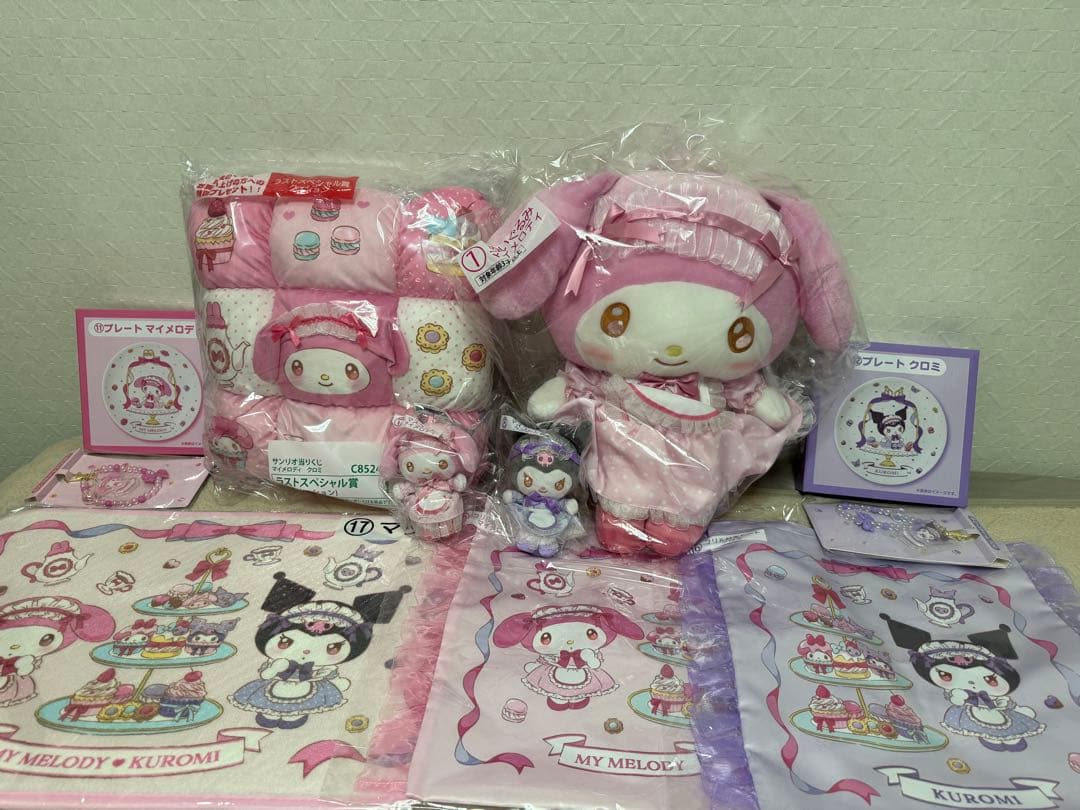 サンリオ 当たりくじ ぬいぐるみ クッション 等 セット マイメロディ クロミ