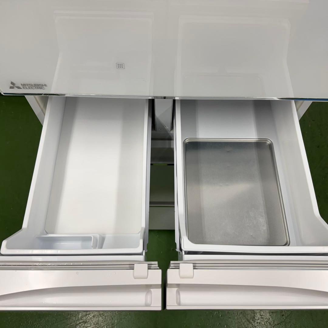 92三菱大型冷蔵庫　455L 400L強　小型　家庭用　5ドア　自動製氷　右開き