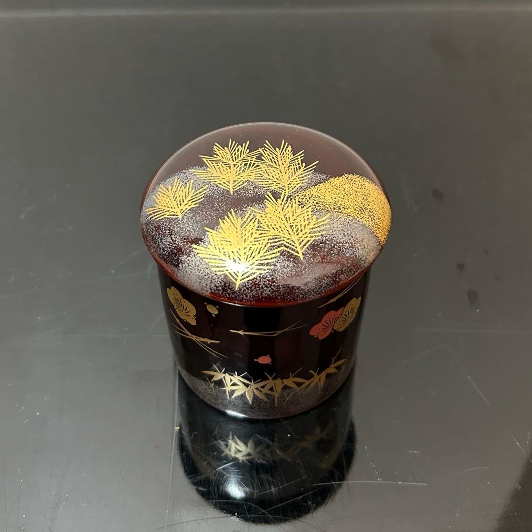 松竹梅蒔絵金輪寺茶器　茶道具懐石茶箱鵬雲斎坐忘斎淡々斎即中斎而妙斎香合水指棗茶碗