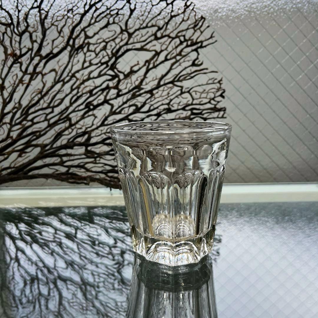 骨董　時代ガラス　ゆらゆら　気泡入り　希少銀色　水飲みコップ　剣先コップ　ウラン