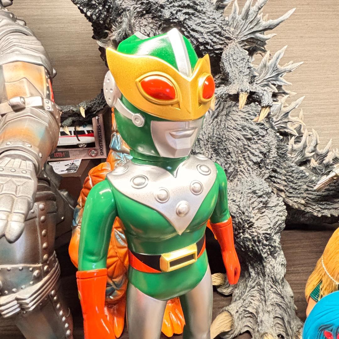 サンダーマスク　面取れ　当時物風　（ブルマァク・マルサン）