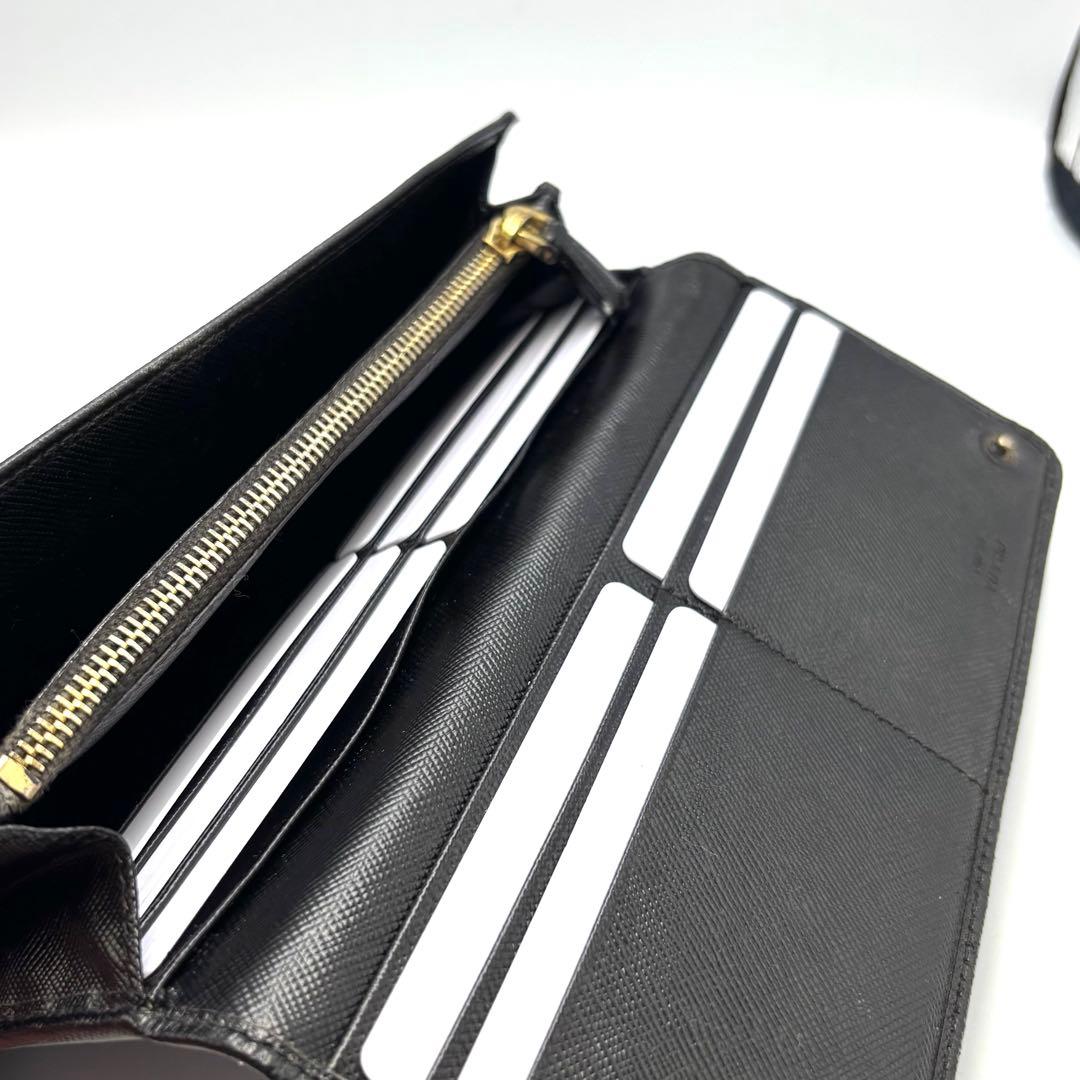 PRADA 長財布 サフィアーノレザー 黒 ロングウォレット レディース 本革