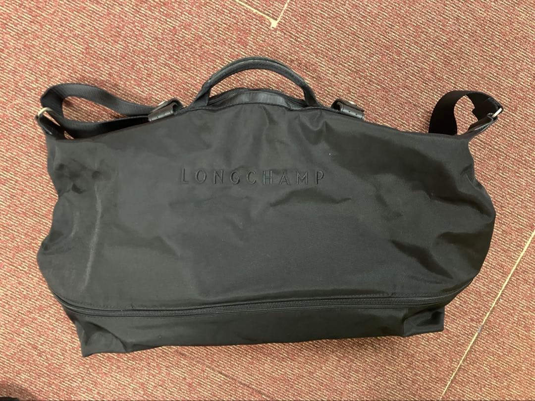 LONGCHAMP ブラック ボストンバッグ