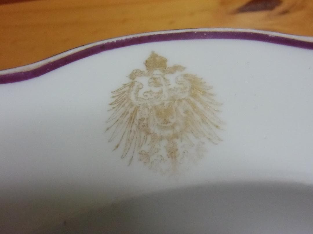 Ｗ帝政ドイツ軍/プロイセン王国＊ベルリンＫＰＭ/Ｇ ＨＡＳＣＨＥ白い皿(実物）