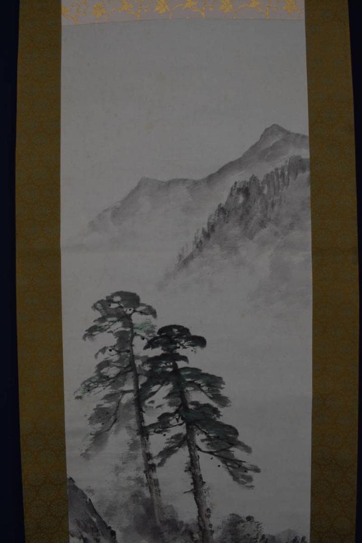 【真作】佐藤古岫/山家間日図/山家人物図/掛軸☆宝船☆Y-209　JM