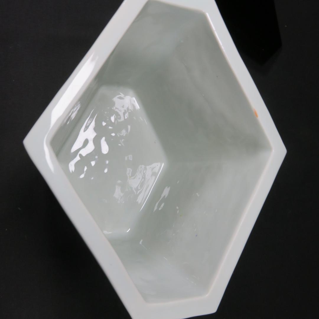 水指 角 ひし形 菱型 染付水指 道光年製 茶道具 茶の湯