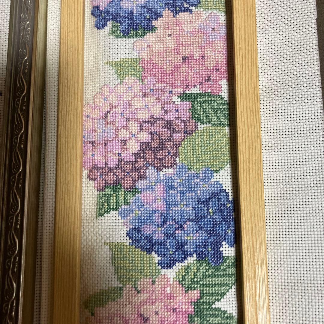 ホビーラホビーレクロスステッチ　紫陽花リース