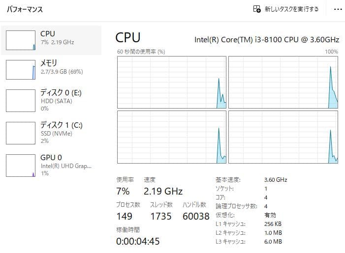 Windowsデスクトップ NEC Mate MKL36L-3 Core i3 8100 M.2 256