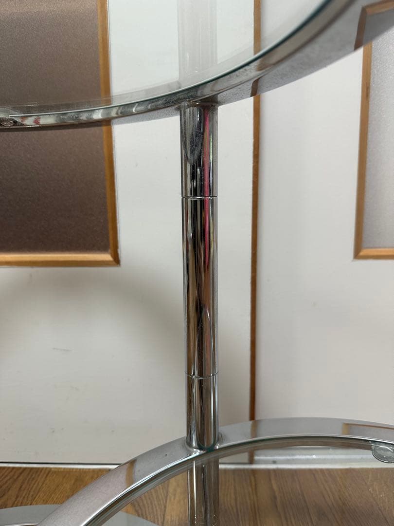 ミッドセンチュリー　丸型　ラウンドテーブル　ヴィンテージ　4段