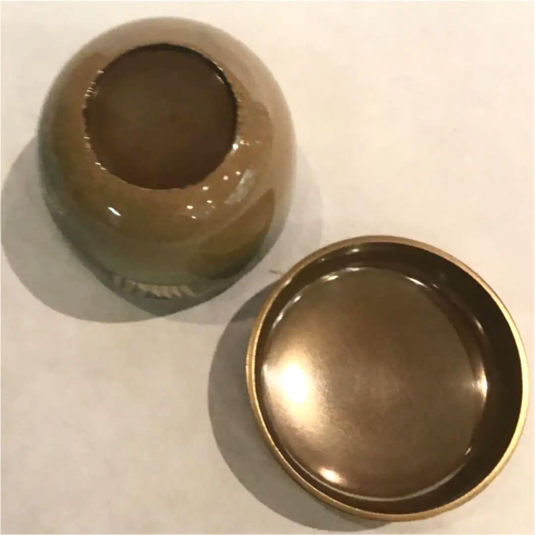 【茶道具】大多尾重則作　杜若　内銀地　棗