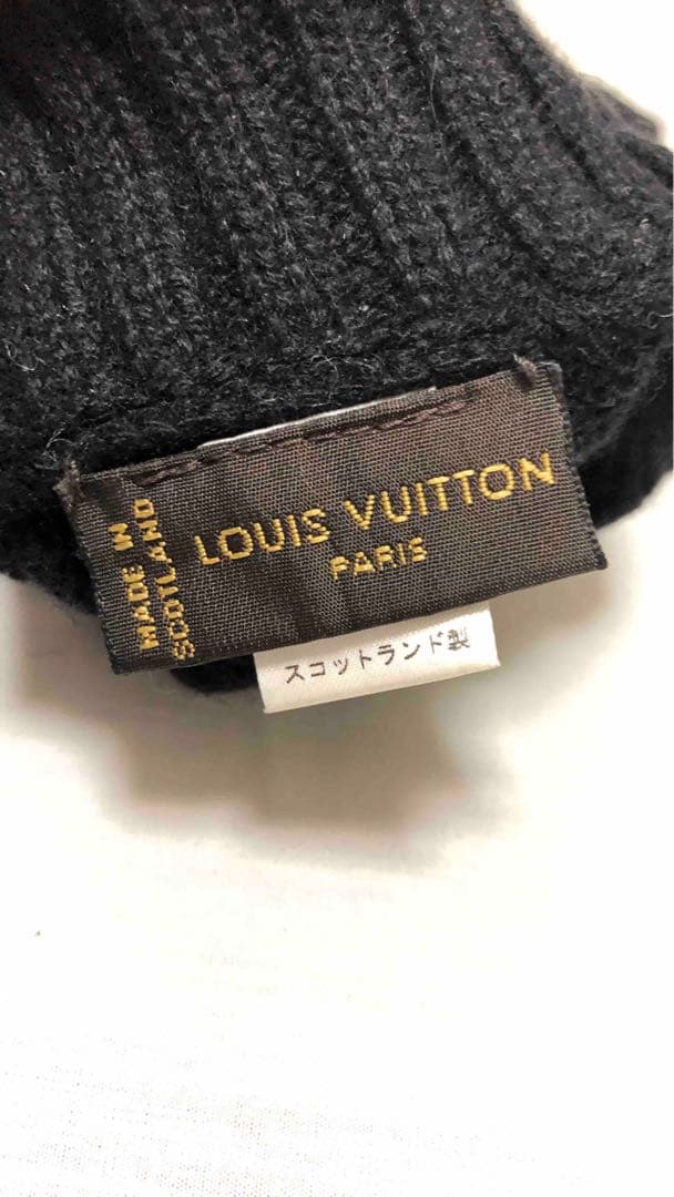手袋　ルイヴィトン　黒　ダミエ　カシミヤ