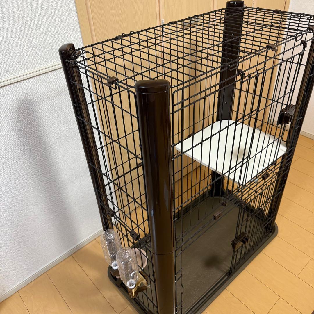 IRIS キャットケージ P-CSC-902 ブラウン　中古