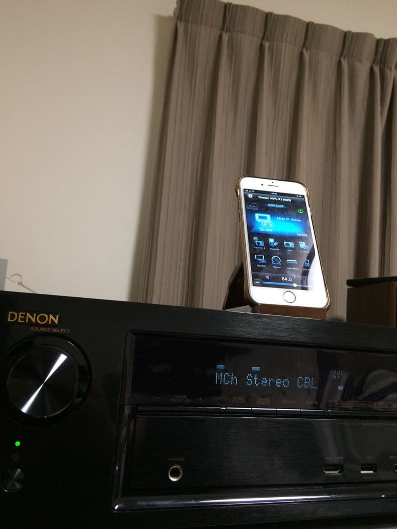 実動品デノン7.2chAVR-X1100W-K Bluetooth／ハイレゾ対応