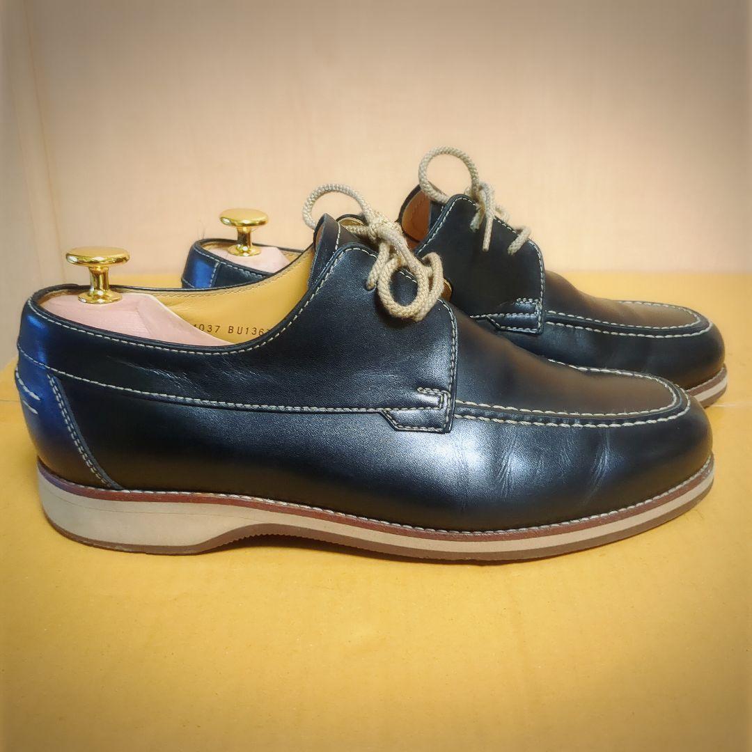 美品 BURBERRY LONDONバーバリー ロンドン レザーデッキシューズ