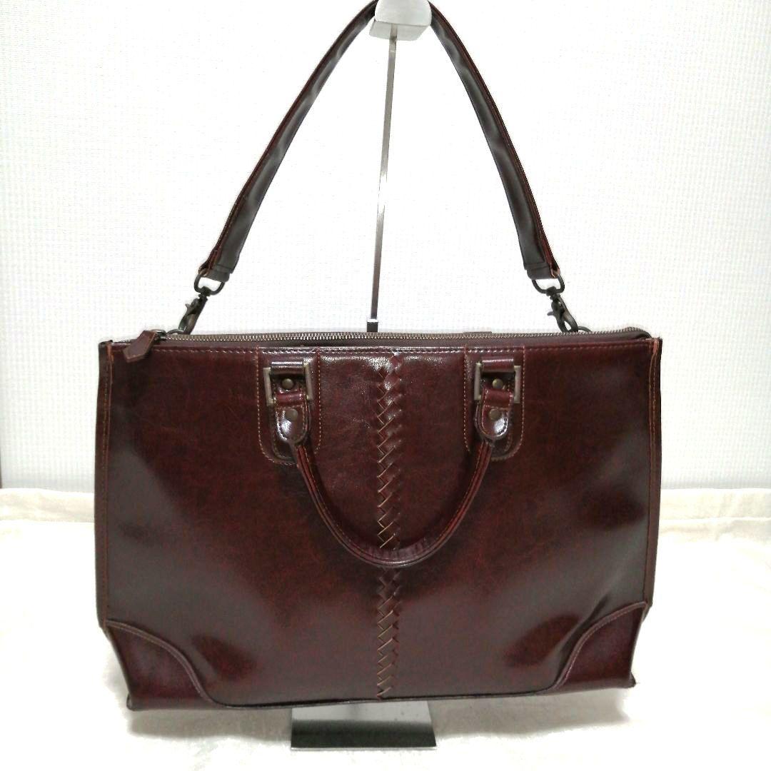 youta ヨータ 2way ビジネスバッグ レザー ボルドー