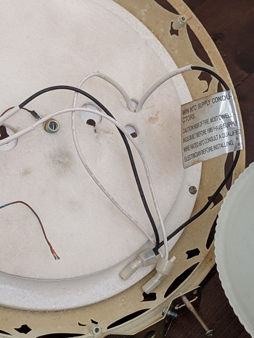 フランス ヴィンテージ 円形 レリーフガラス シーリングライト 照明