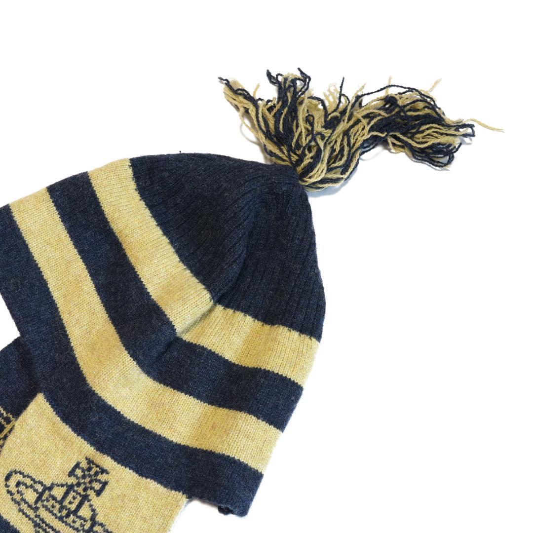 ヴィヴィアンウエストウッド オーブ 耳当て ニット帽 キャップ ボーダー