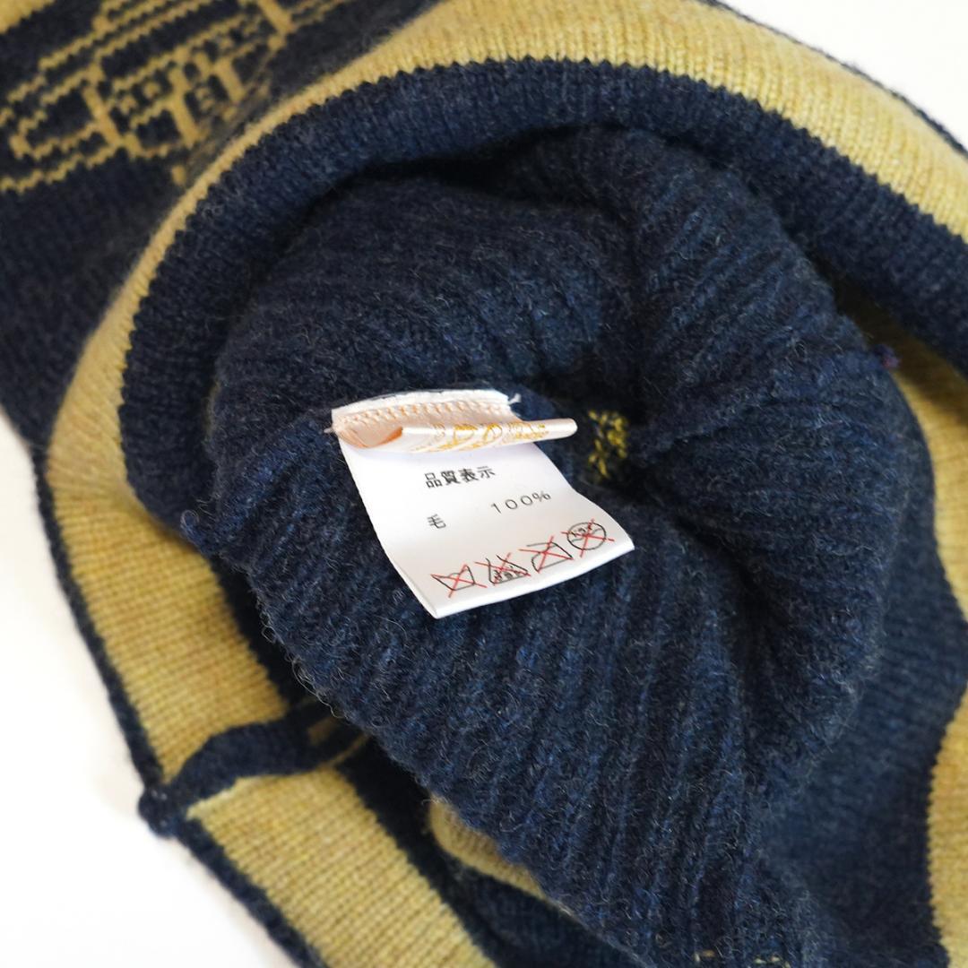 ヴィヴィアンウエストウッド オーブ 耳当て ニット帽 キャップ ボーダー