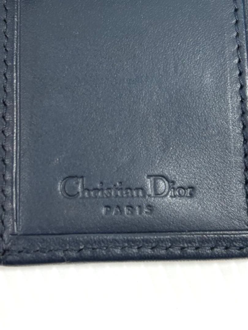 クリスチャンディオール　トロッター　6連キーケース　ネイビー　MC0023