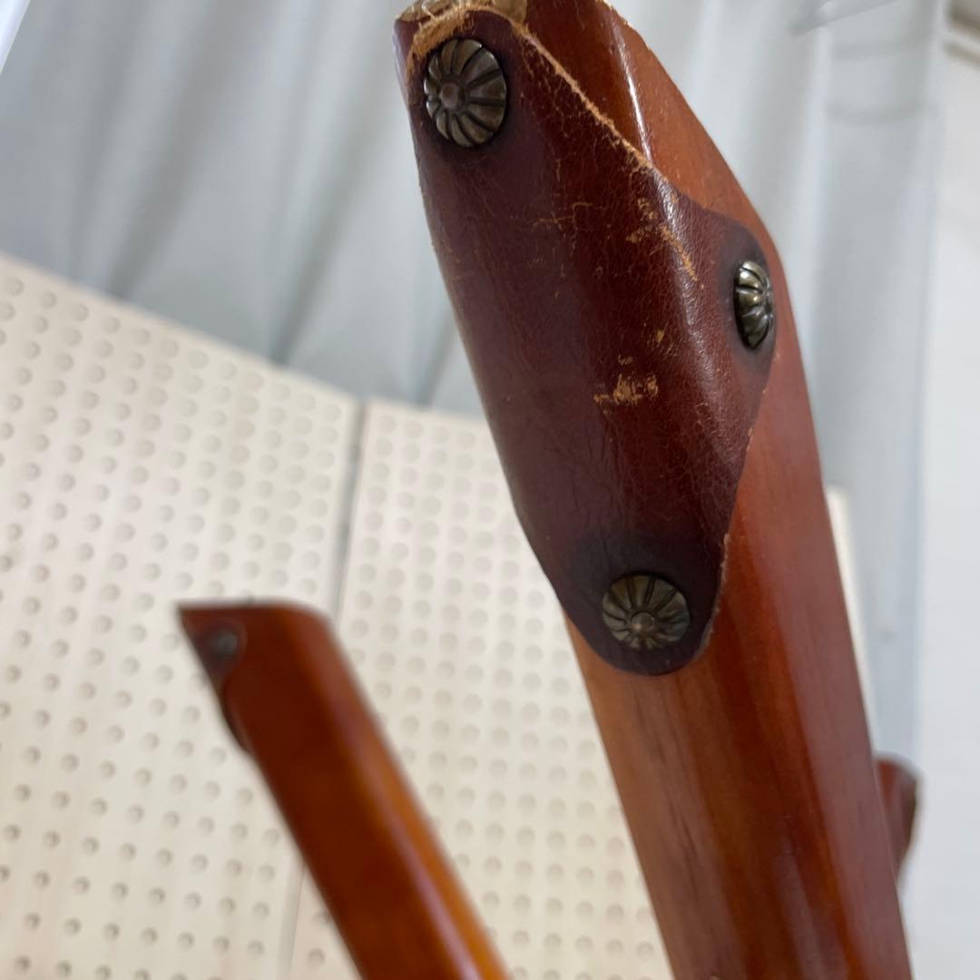 ハンティングチェア 4本足（希少） 折りたたみチェア 本革