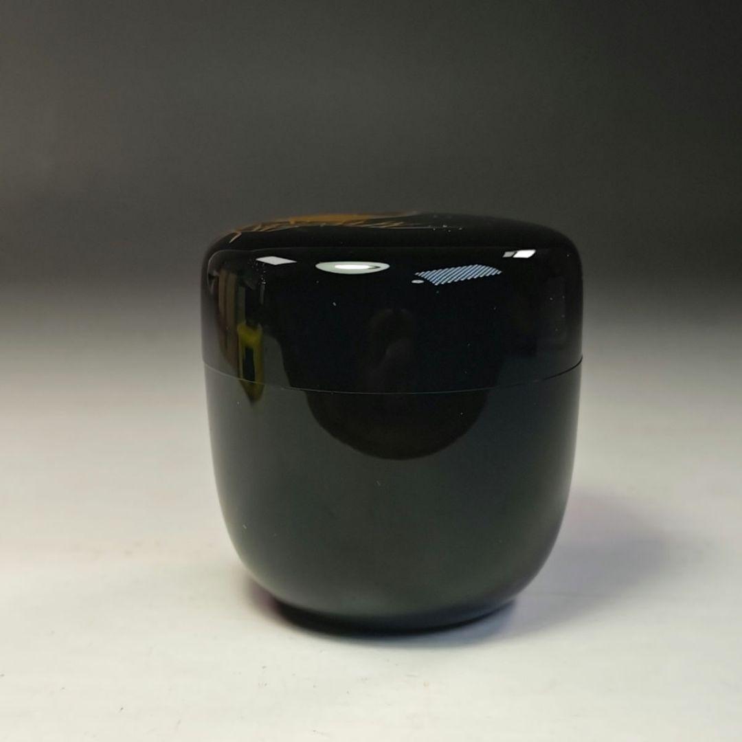 イ777 棗『塗師　松斉』『曳舟蒔絵　中棗　共箱』茶器　茶入　茶道具