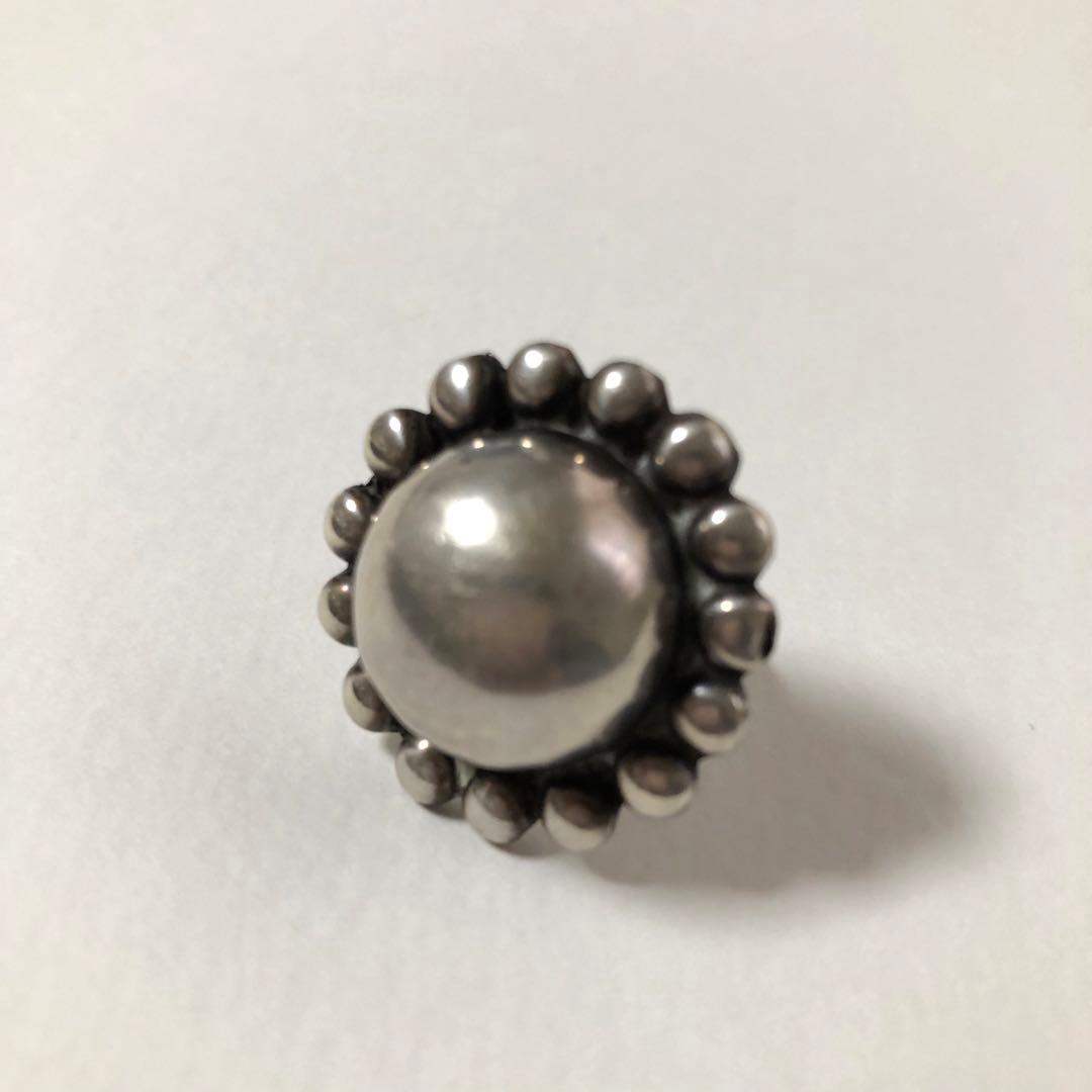 ヴィンテージ メキシコシルバー　フラワー　太陽　シルバー　リング　大ぶり