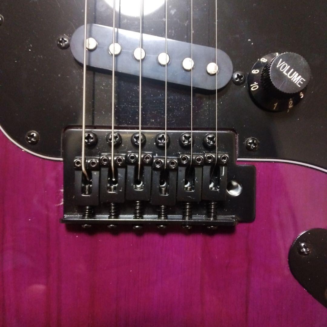 SELDER ストラトタイプエレキギター、パープルカラー美品！音出し確認済み品！