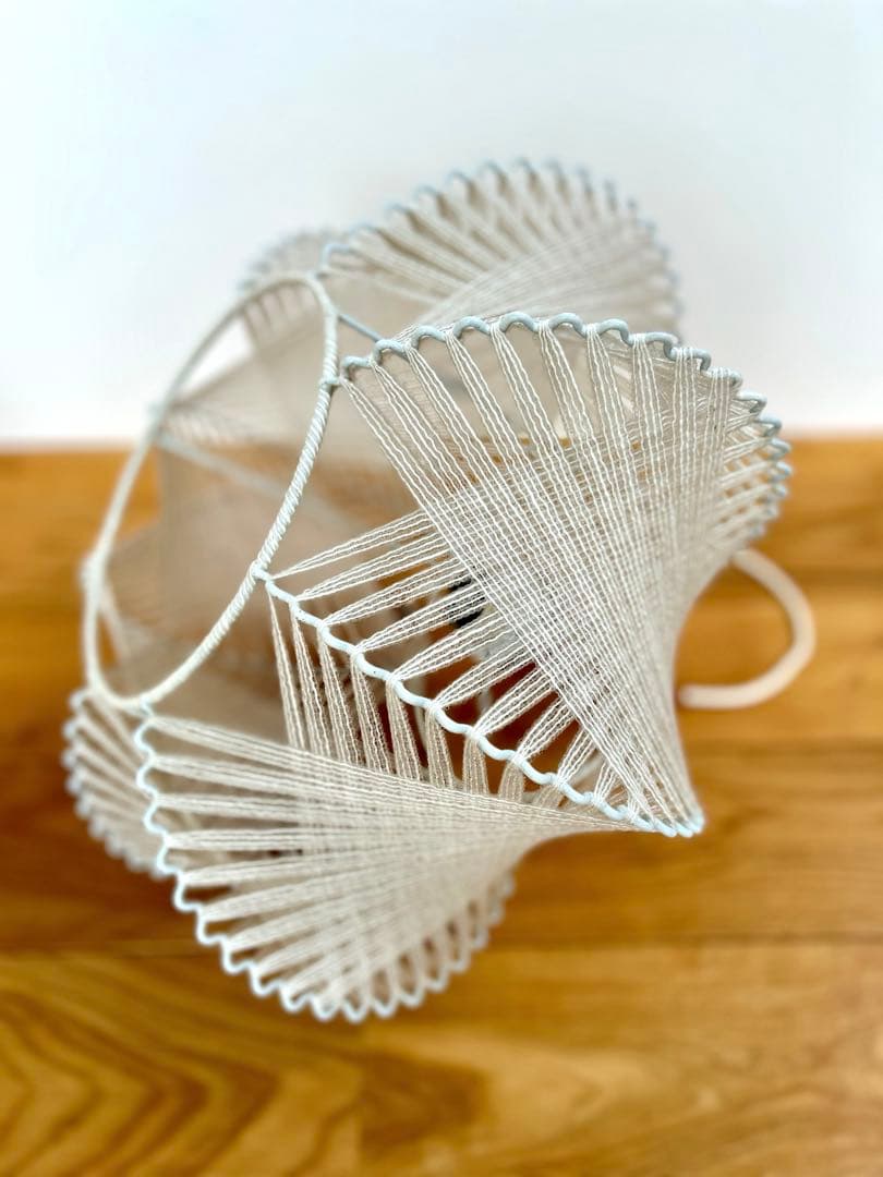 独60年代　EEA Leuchten パイン材と綿糸のヴィンテージ・ペンダント