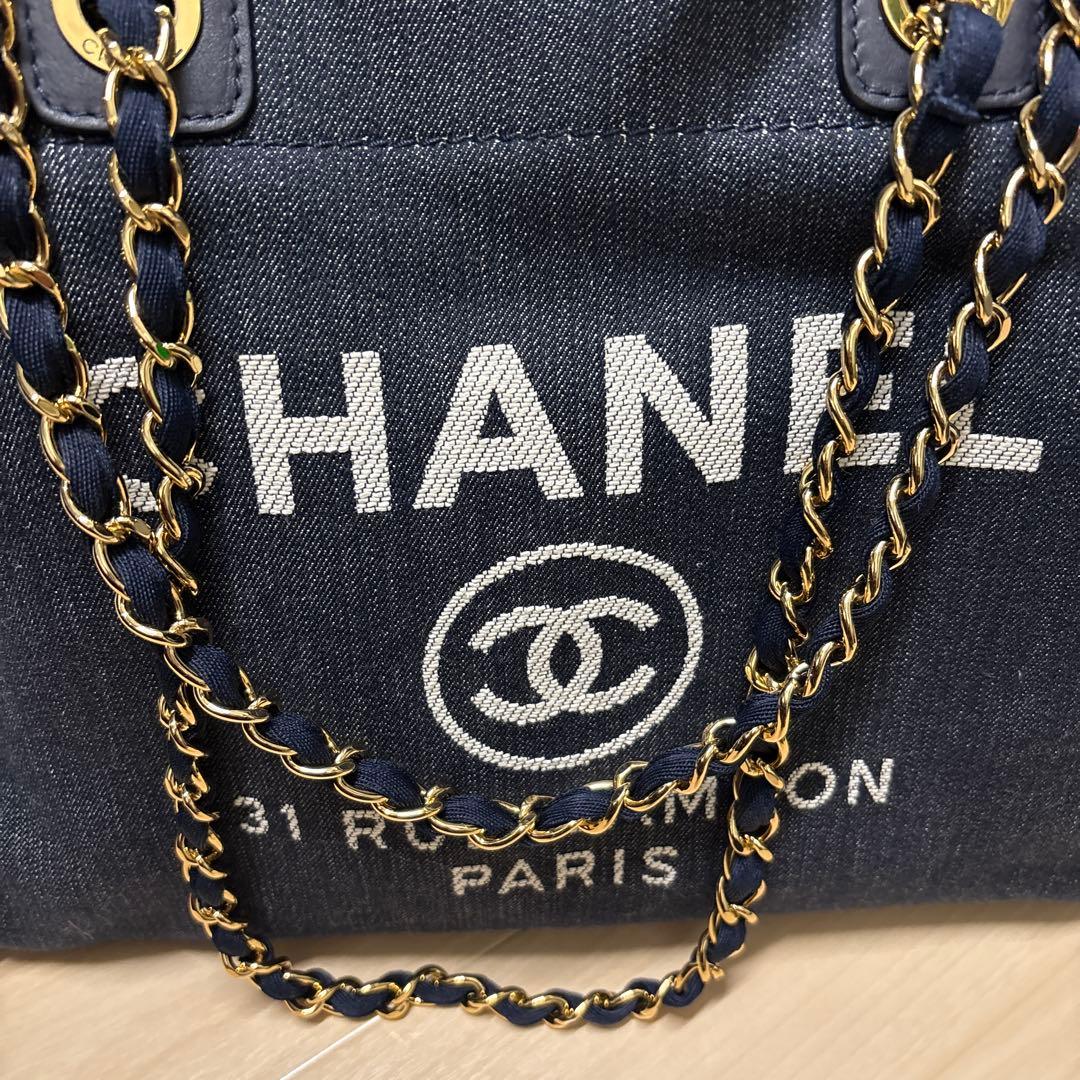 CHANEL ショルダーバッグ ネイビー デニム
