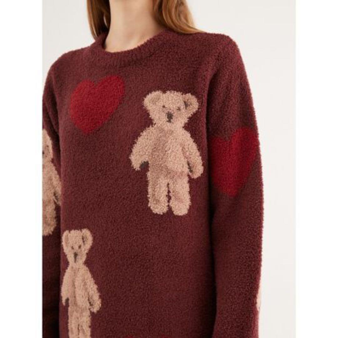 新品　ジェラートピケ　ホリデー　限定　ベア　ハート　ジャガード　ワンピース