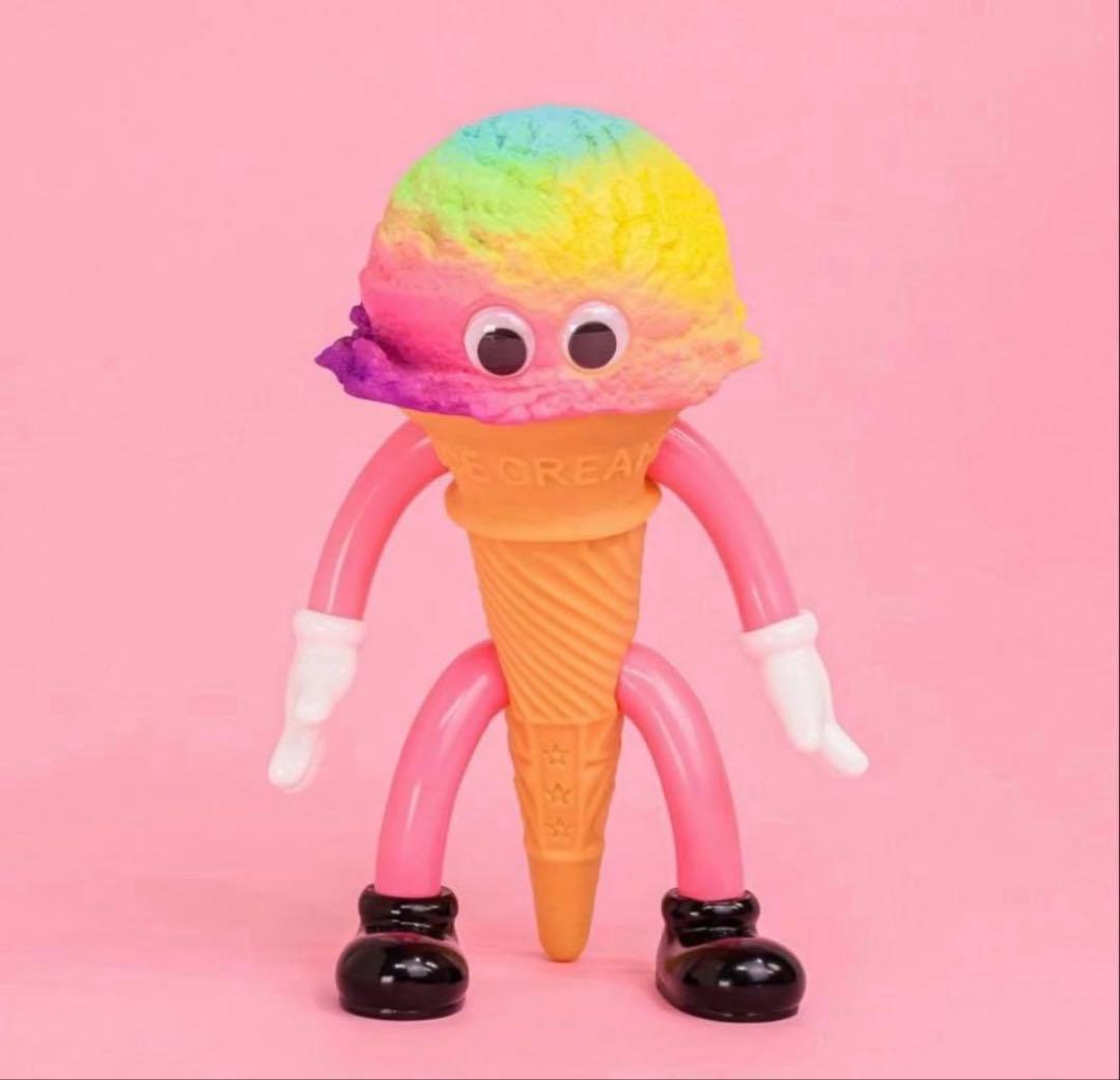 FLAVORS マジカルレインボー アイスクリーム/フレーバーズ ソフビ　大小