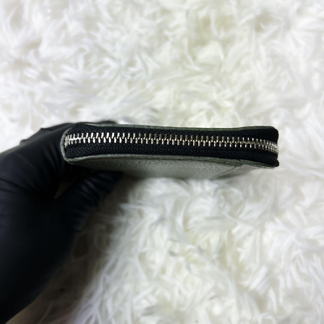 【美品】ATAO アタオ ミニ財布 チェス(CHESS) クロサイ 緑 刺繍