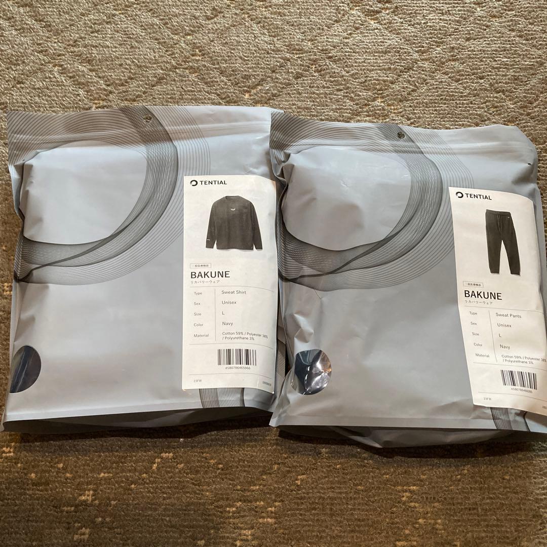 TENTIAL BAKUNE スウェットシャツ＆パンツセット L ネイビー