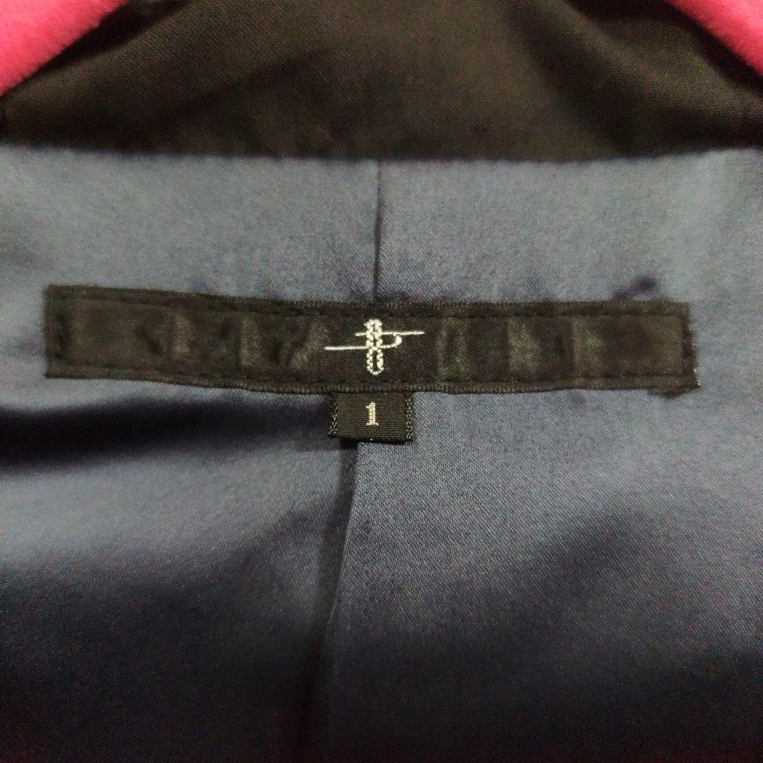 新品未使用品ノーアイディー濃紺ラムレザーライダースフード付きジャケット完売品