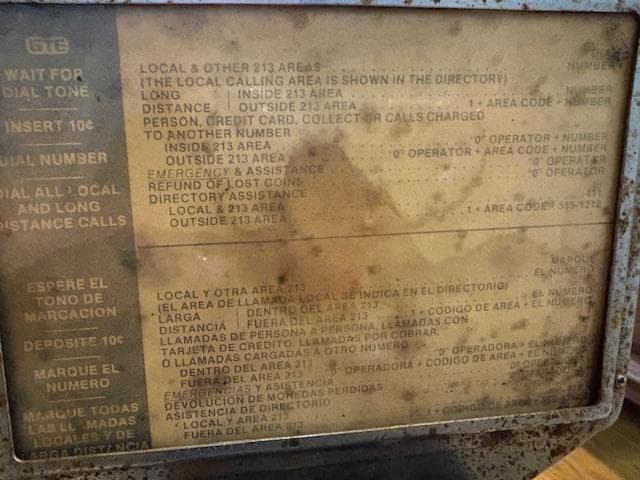 アメリカの公衆電話レトロ