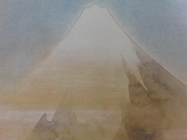 前田青邨、【富士】、希少な大判額装用画集より、新品高級額装付、豪華限定版