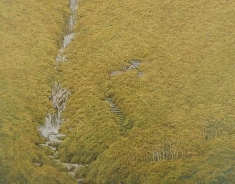 岩澤重夫、【瀧聲】、希少な額装用画集より、新品額装付、状態良好