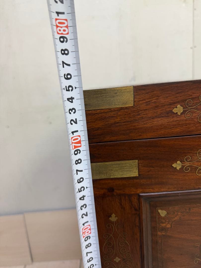 【引き取り可】 ローズウッド製の装飾収納箱　ねこあし　猫足