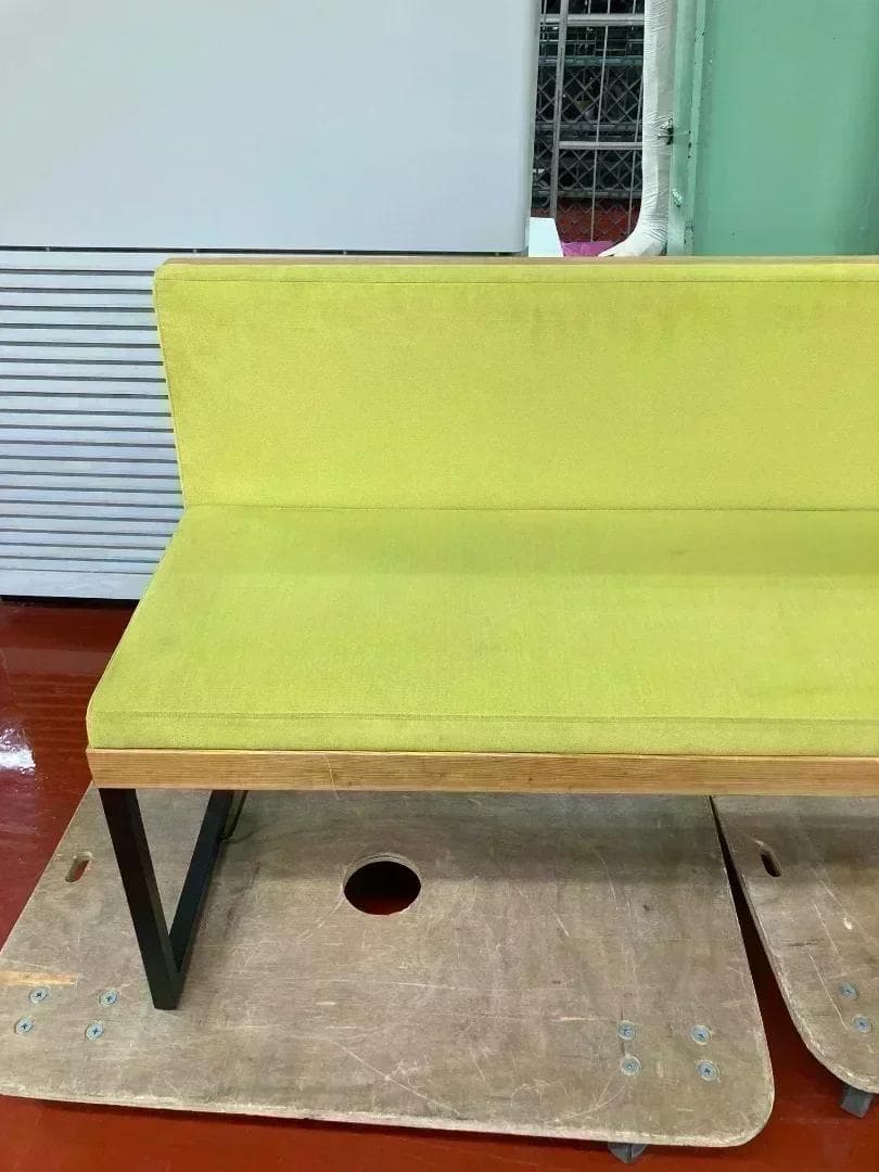 無印良品 株式会社内田洋行 ベンチ型ソファ ライトグリーン