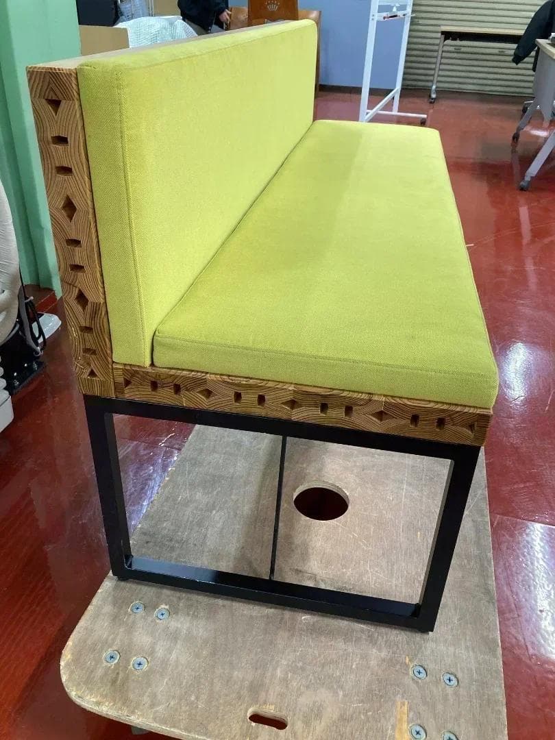 無印良品 株式会社内田洋行 ベンチ型ソファ ライトグリーン