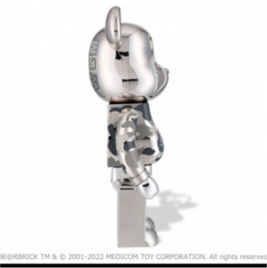 新品 ABC CAMO SHARK BE@RBRICK 1000% シルバー