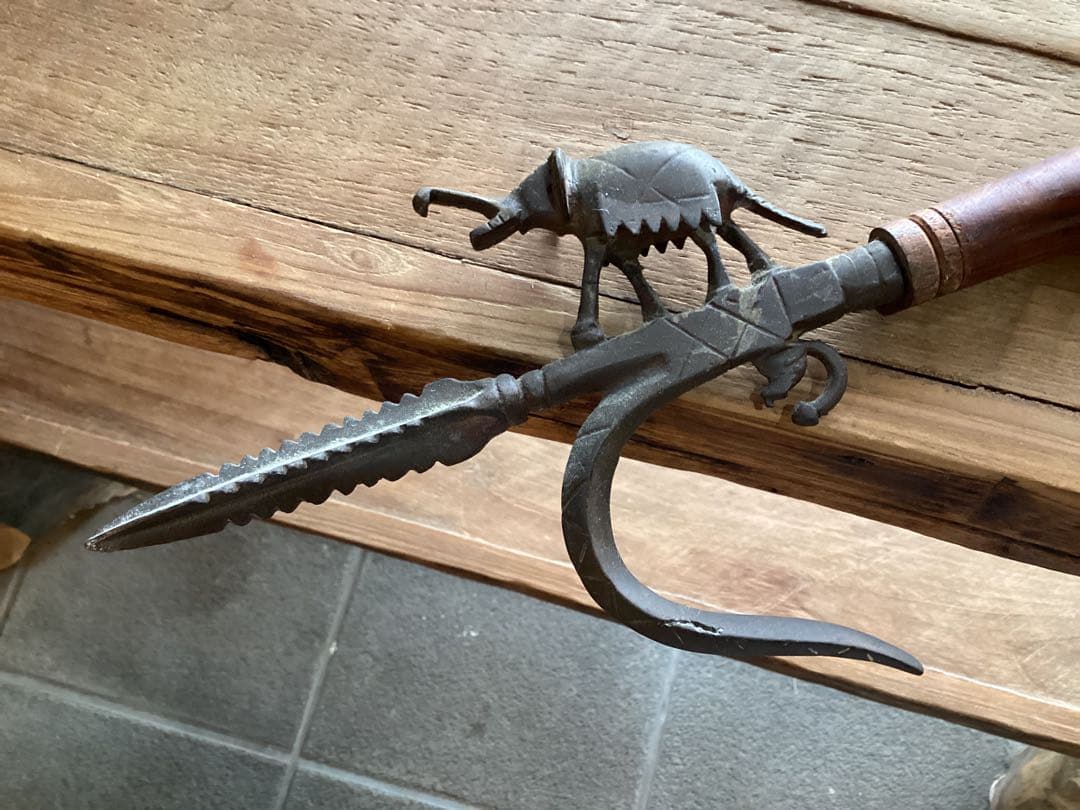 ビィンテージ　インド古武具　象使い　アンクス