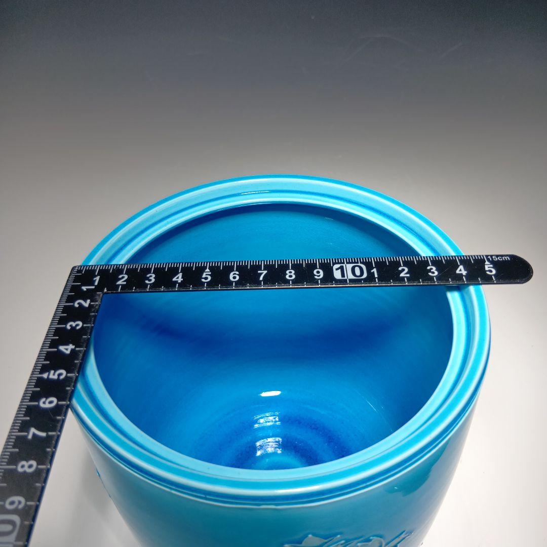 茶道具　松谷造　浅黄交趾古銅模様　 水指　共箱