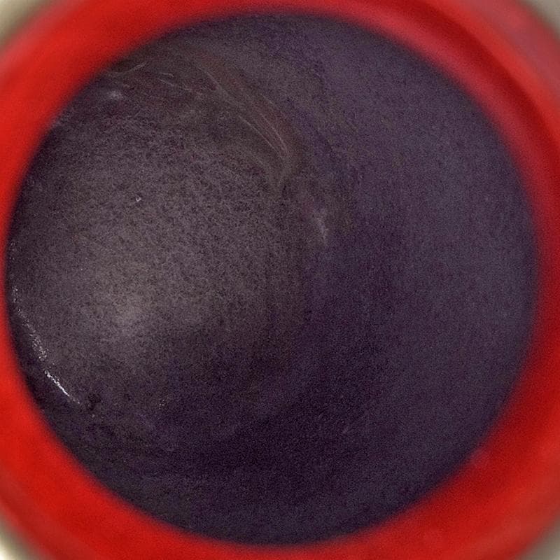 七宝焼　安藤七宝店　赤透釉　カトレア文　花瓶　C　R9409